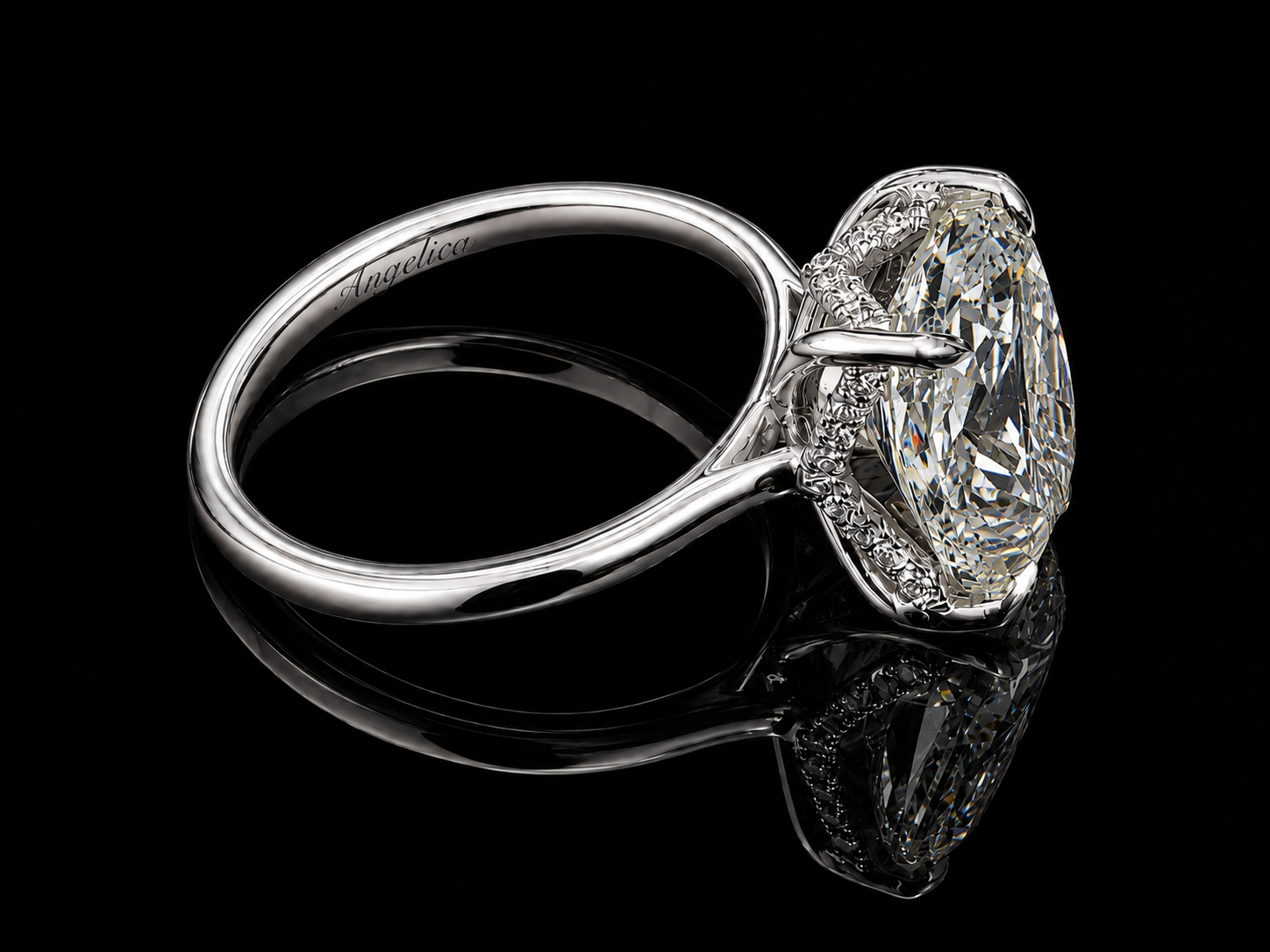 2.00 ct Vivid Pink Lab Diamond Engagement Ring Set in Gold (Copy) Angelica Jewellers