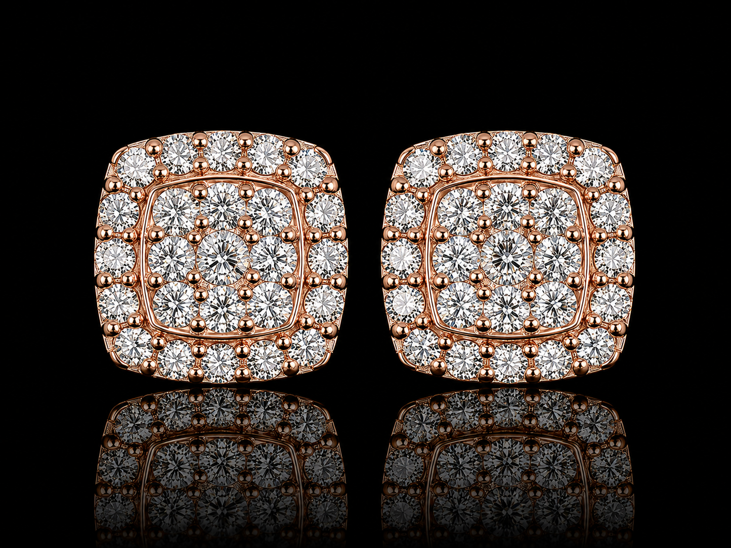 14K Yellow Gold Martini Bezel-Set Lab Grown Diamond Stud Earrings | VS1 E | Flush-Fit Design (Copy) Angelica Jewellers X Waves