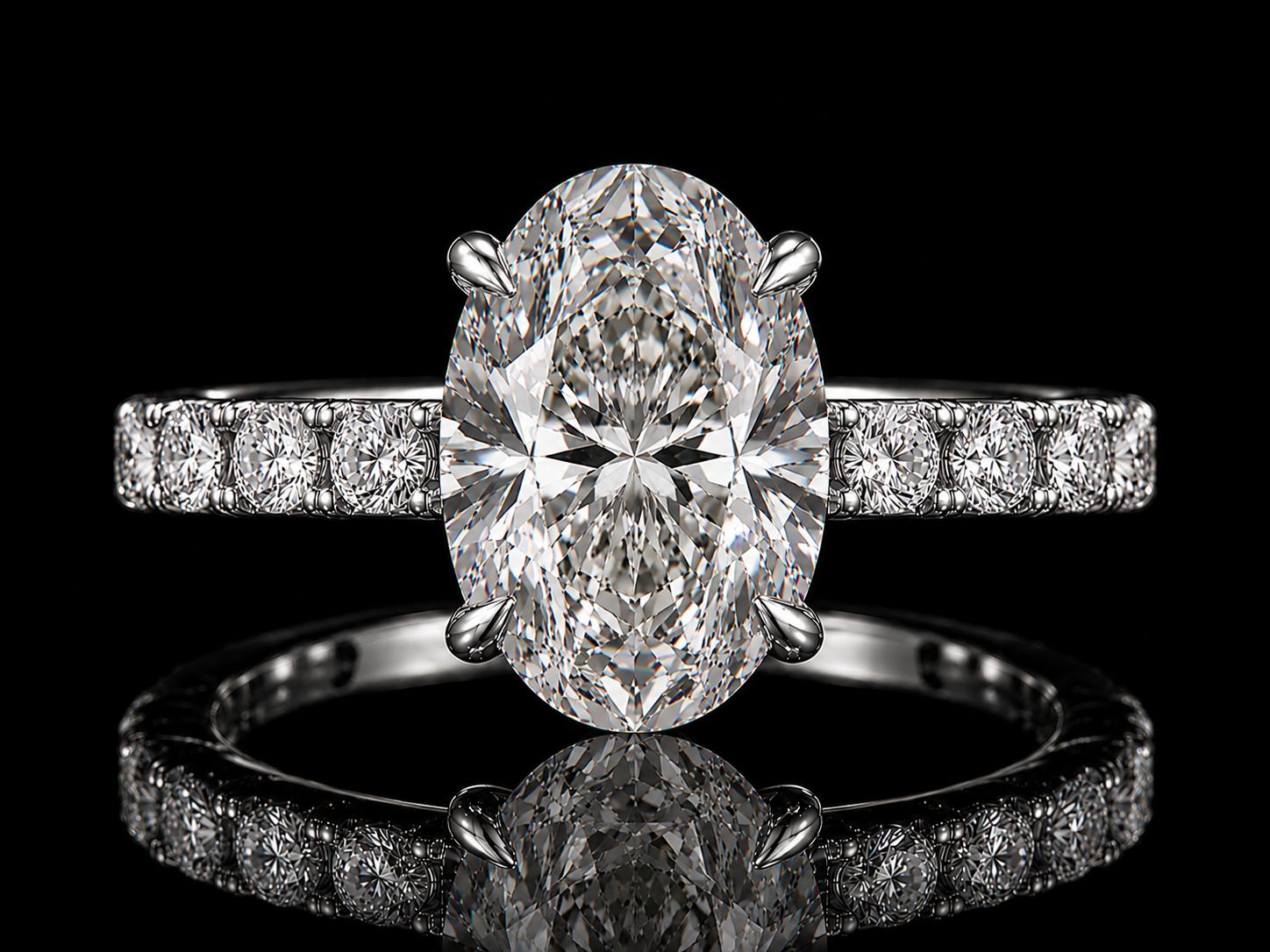 2.55ct Oval E VVS2 Lab-Grown Diamond Gold Engagement Ring – IGI Certified (Copy) Angelica Jewellers