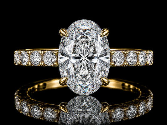 2.50ct Oval E VVS2 Lab-Grown Diamond Gold Engagement Ring – IGI Certified Angelica Jewellers
