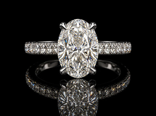 Trinity 3.76ct Total Diamond Weight Cushion-Cut Lab-Grown Diamond Engagement Ring Angelica Jewellers