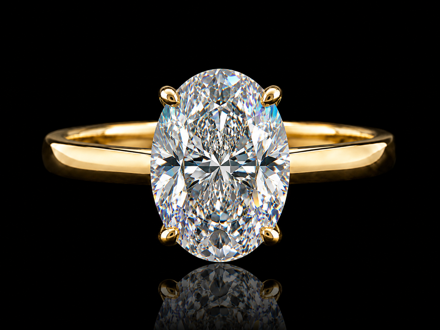 2.51 Carat Oval Lab-Grown Diamond Solitaire Engagement Ring – E VVS2, IGI Certified