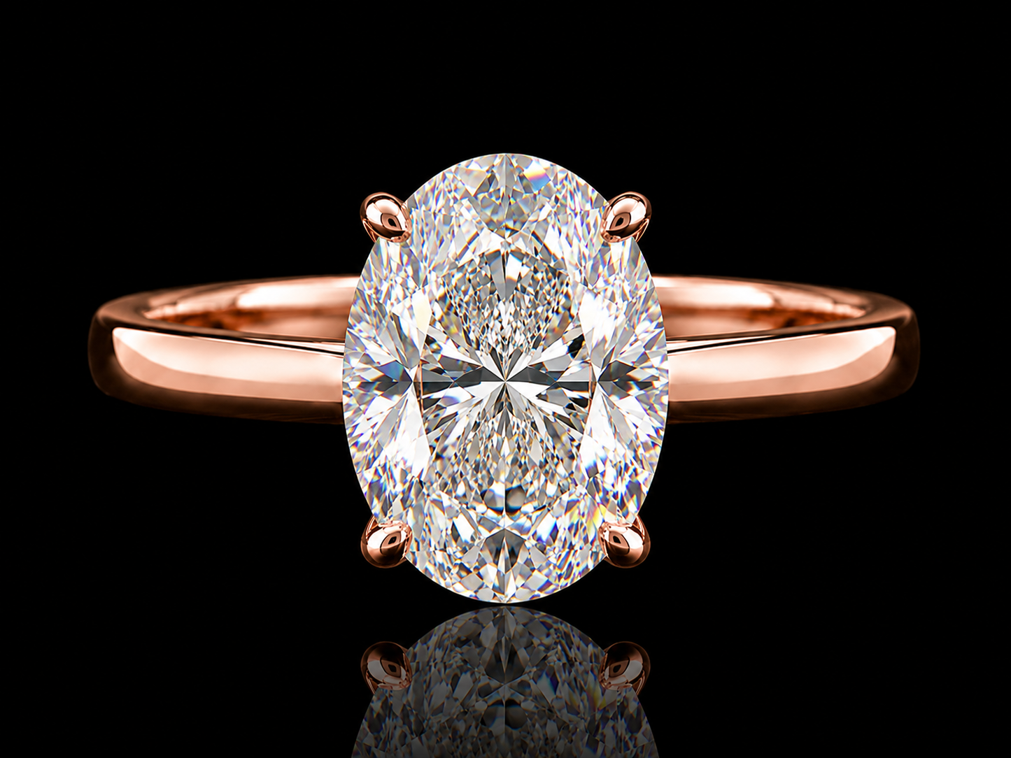 2.51 Carat Oval Lab-Grown Diamond Solitaire Engagement Ring – E VVS2, IGI Certified