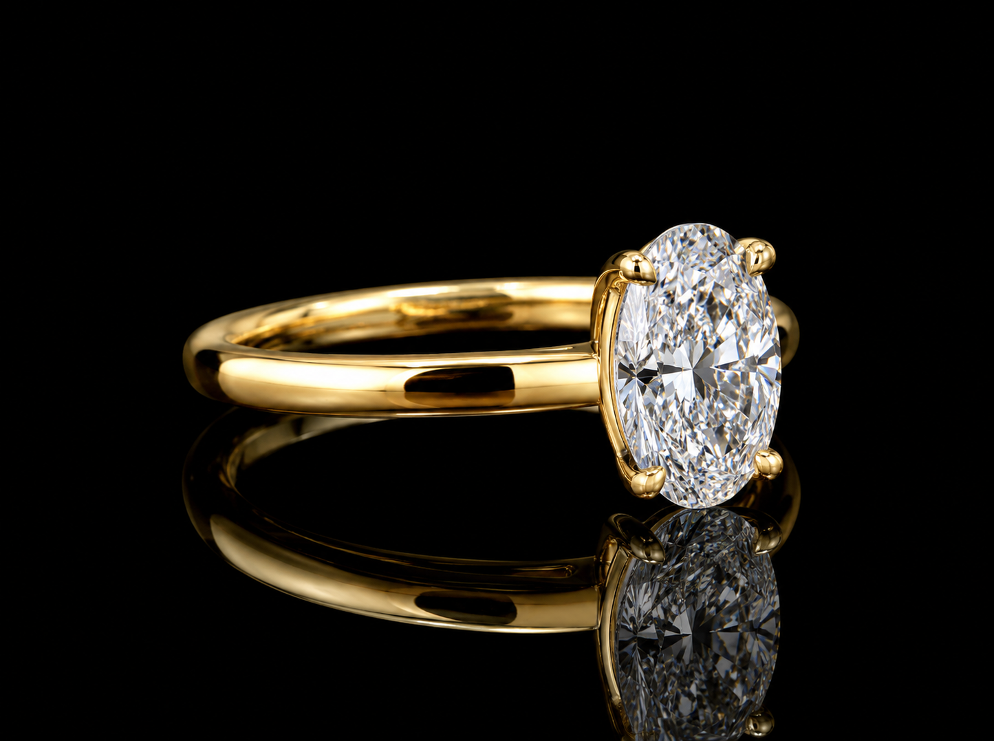 2.51 Carat Oval Lab-Grown Diamond Solitaire Engagement Ring – E VVS2, IGI Certified