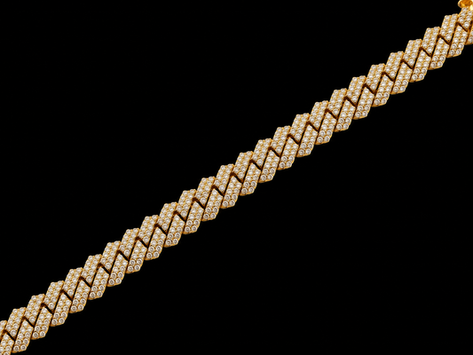 10K Yellow Gold VVS Diamond Cuban Link Bracelet – 4.20 CTW