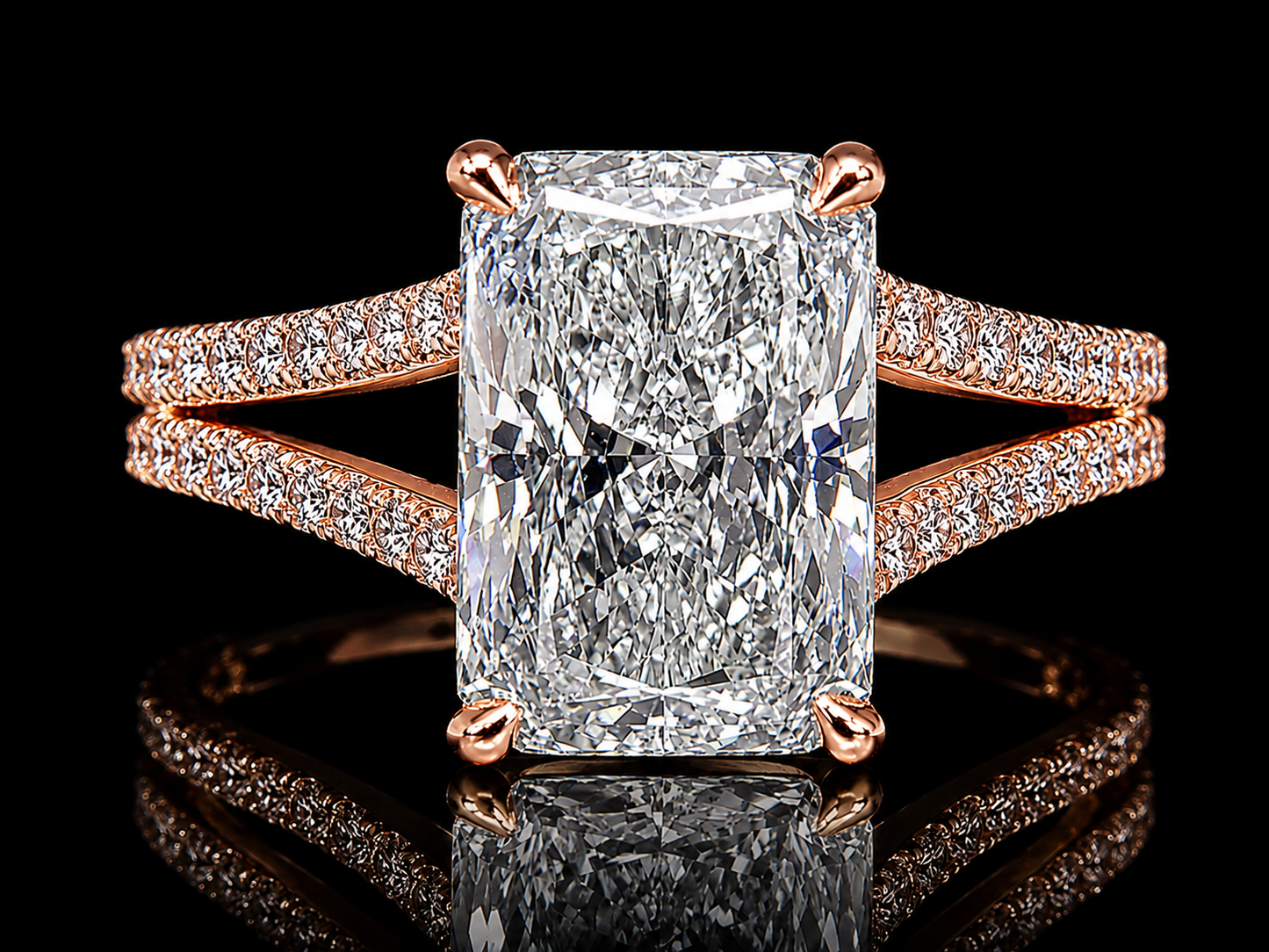 Classic Split Shank Engagement Ring | 3.50 CTW Lab-Grown Diamonds | Available in 14K, 18K &amp; Platinum