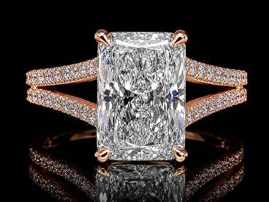 Classic Split Shank Engagement Ring | 3.50 CTW Lab-Grown Diamonds | Available in 14K, 18K &amp; Platinum