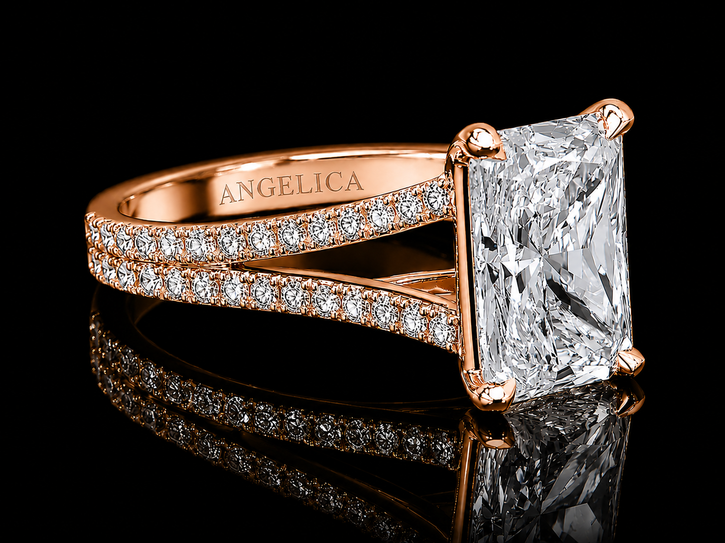 Classic Split Shank Engagement Ring | 3.50 CTW Lab-Grown Diamonds | Available in 14K, 18K &amp; Platinum