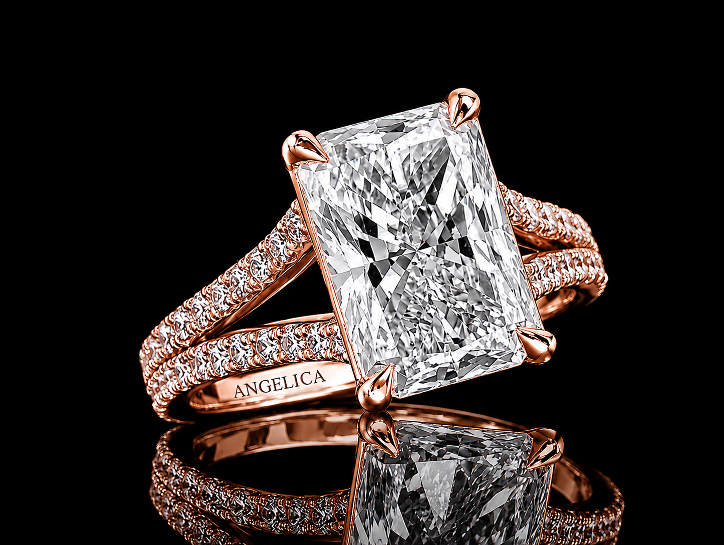Classic Split Shank Engagement Ring | 3.50 CTW Lab-Grown Diamonds | Available in 14K, 18K &amp; Platinum