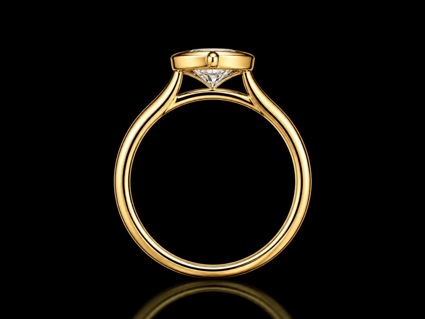 18K Gold Marquise Lab Diamond Engagement Ring – IGI Certified | 16 × 8 mm | Modern Bezel Solitaire