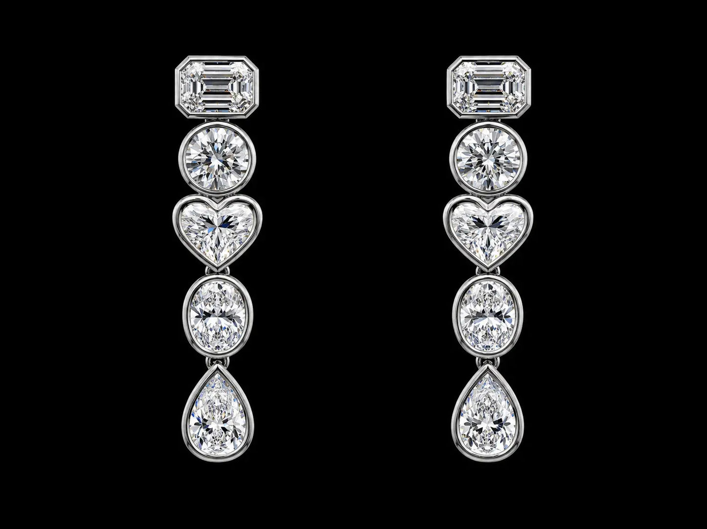 14KGold Lab-Grown Diamond Dangle Earrings – 6.06 CTW VS/VVS F+ | 35mm Luxury Floral Drop Earrings  Description (Copy) Angelica Jewellers X Waves