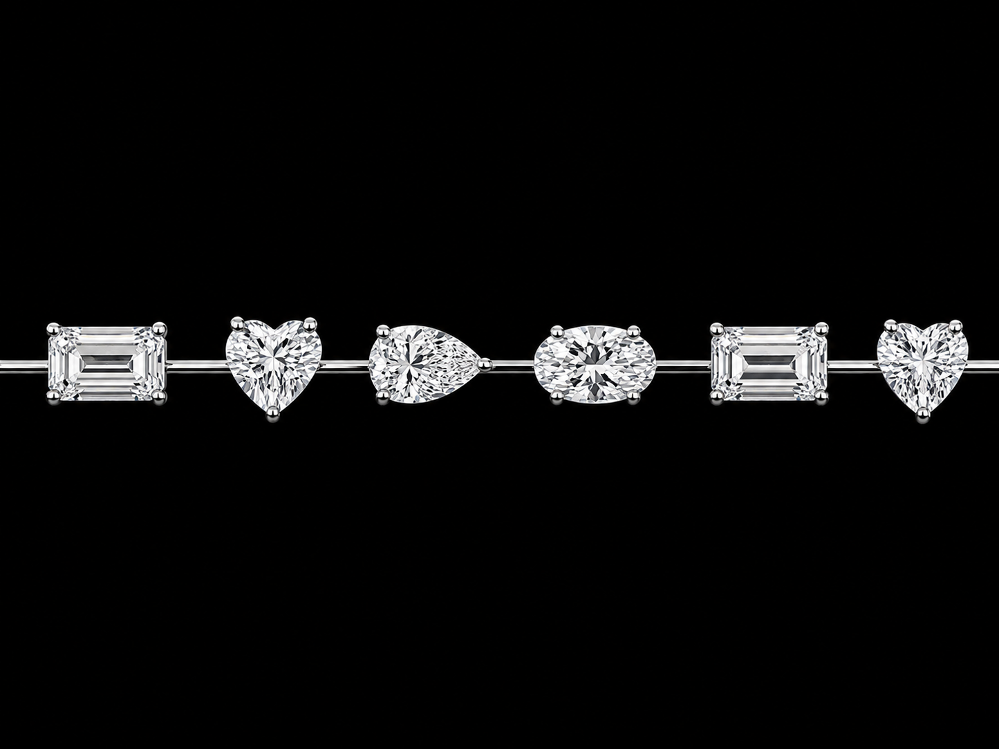 14K Gold 5.68 CT Lab-Grown Multi-Shape Diamond Tennis Bracelet – VS/VVS – 7"