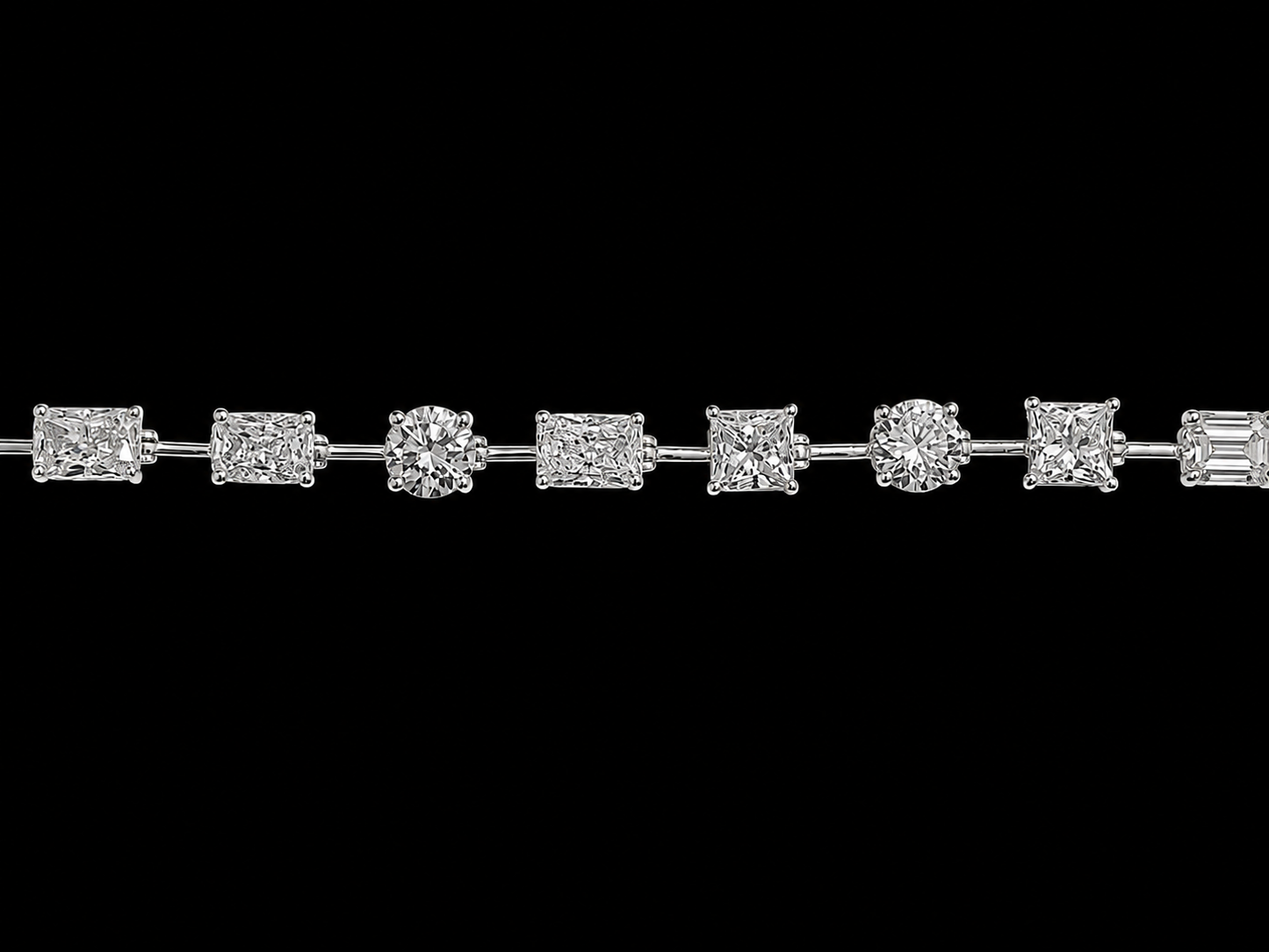 14K Gold 10.73 CTW Lab-Grown Mixed-Cut Diamond Tennis Bracelet – 7"