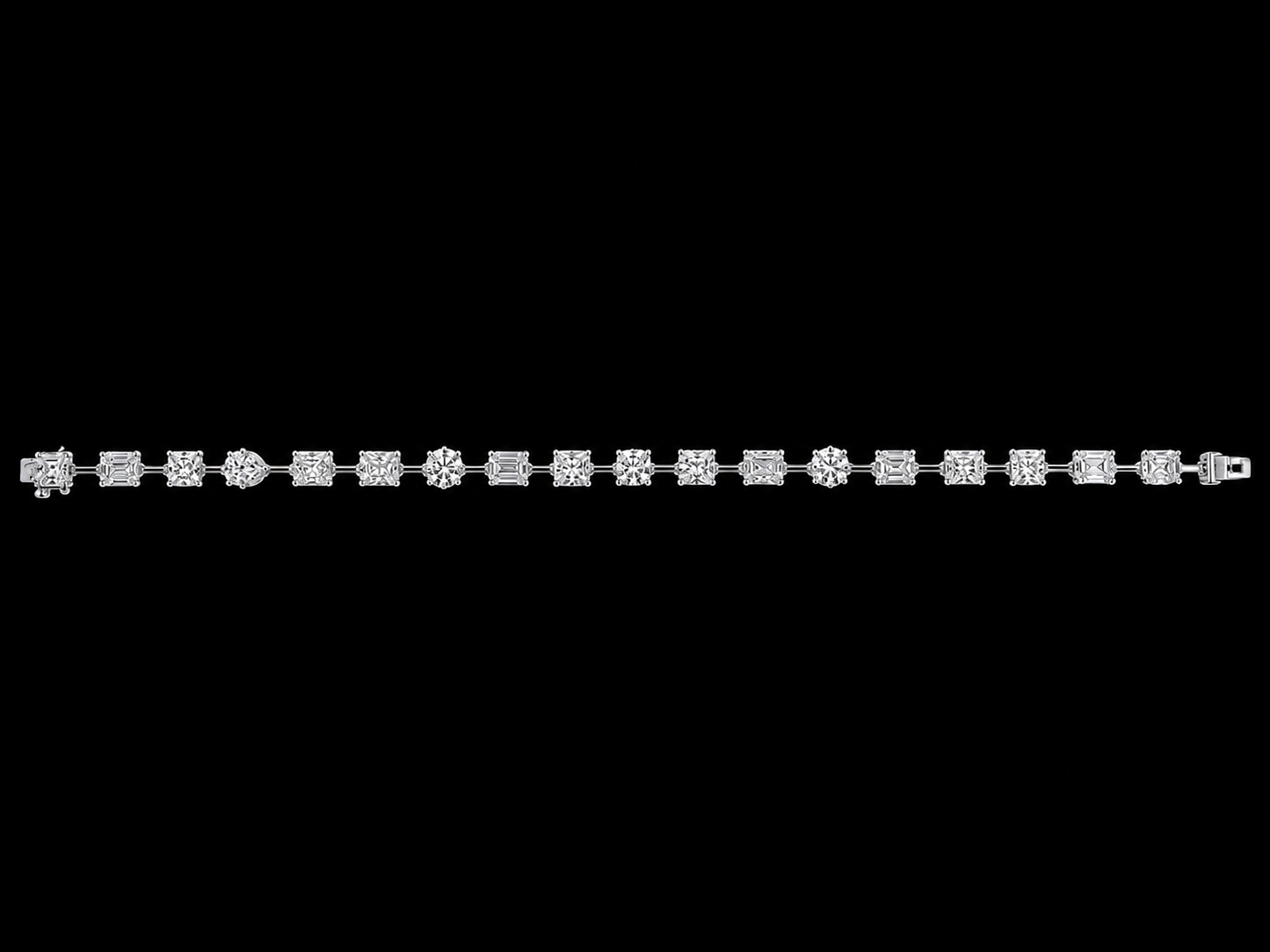 14K Gold 10.73 CTW Lab-Grown Mixed-Cut Diamond Tennis Bracelet – 7"