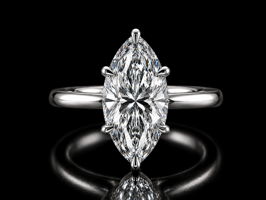4.06 CT Marquise Lab-Grown Diamond Engraved Engagement Ring – E VVS2 Angelica Jewellers