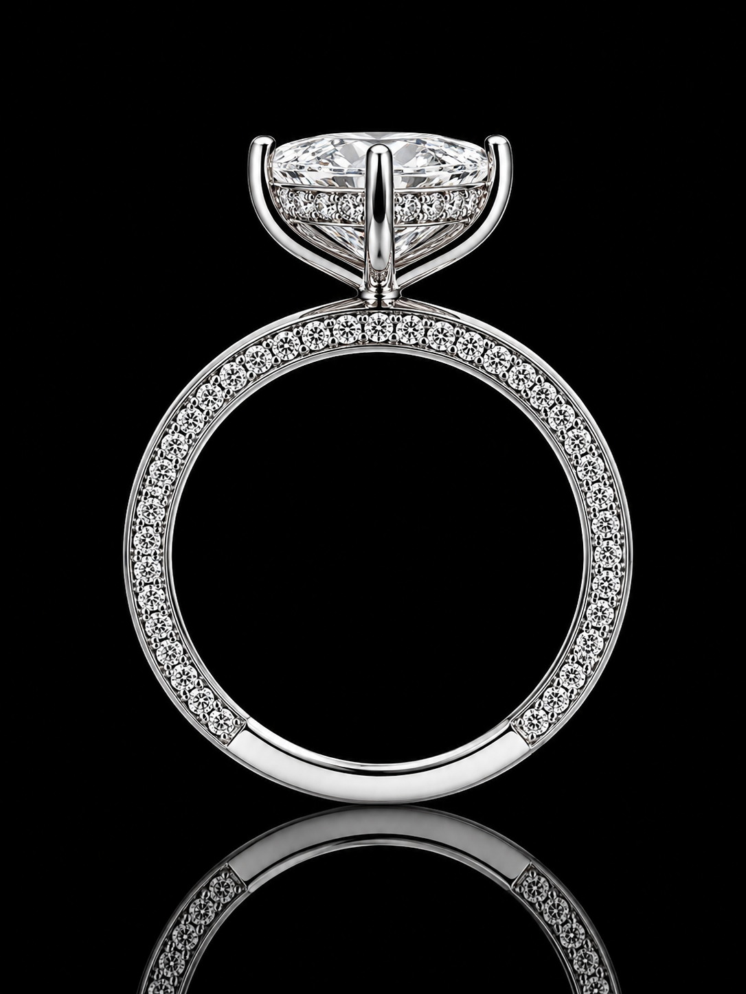 4.06 CT Marquise Lab-Grown Diamond Engraved Engagement Ring – E VVS2