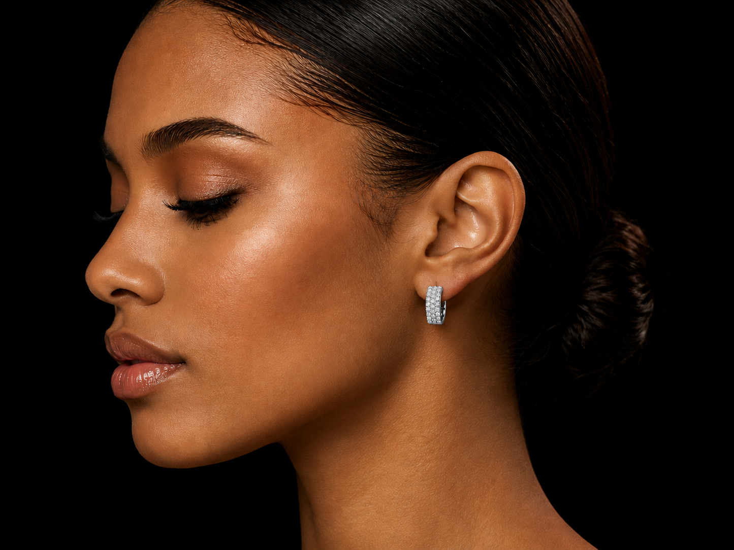 14K White Gold Diamond Hoop Earrings – Signature Collection Angelica Jewellers