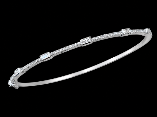 14K WHITE GOLD DIAMOND BANGLE – 0.27 CT Angelica Jewellers