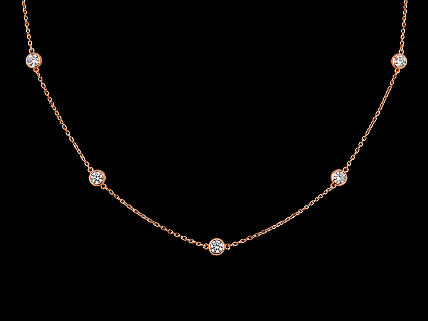 14K WHITE GOLD LAB-GROWN DIAMOND STATION NECKLACE – 1.75 CT Angelica Jewellers