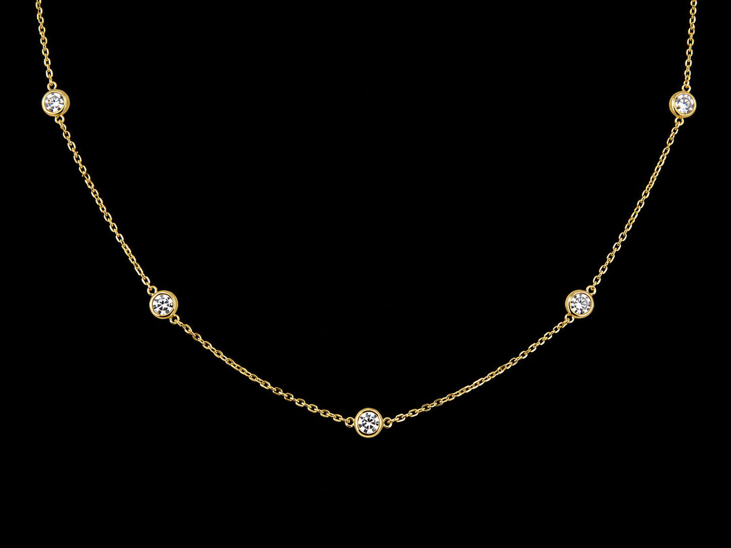 14K WHITE GOLD LAB-GROWN DIAMOND STATION NECKLACE – 1.75 CT Angelica Jewellers
