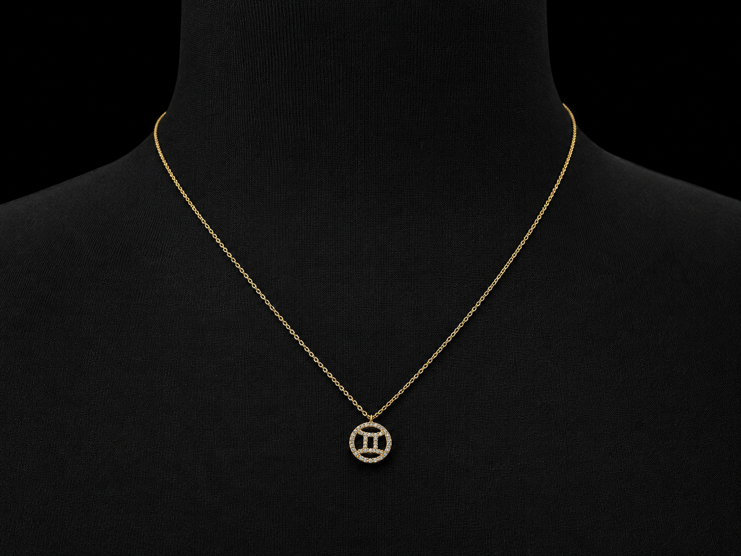 14K Yellow Gold Gemini Zodiac Natural Diamond Necklace – 0.13 CT (Copy) Angelica Jewellers