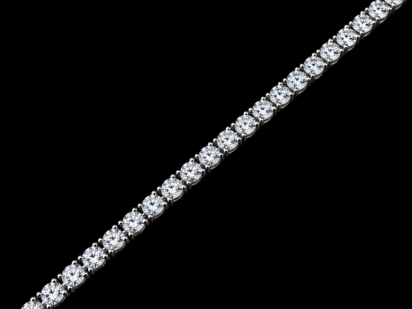 14K White Gold Lab-Grown Diamond Tennis Bracelet – 6.27 CTW VS/VVS DEF – 3.3 mm | 7.5" Angelica Jewellers