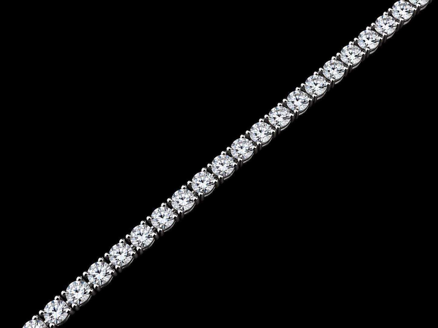 14K White Gold Lab-Grown Diamond Tennis Bracelet – 6.27 CTW VS/VVS DEF – 3.3 mm | 7.5" Angelica Jewellers