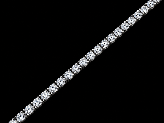 14K White Gold Lab-Grown Diamond Tennis Bracelet – 6.27 CTW VS/VVS DEF – 3.3 mm | 7.5" Angelica Jewellers