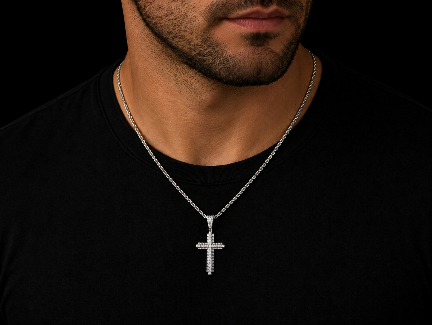 10K WHITE GOLD DIAMOND CROSS PENDANT Angelica Jewellers