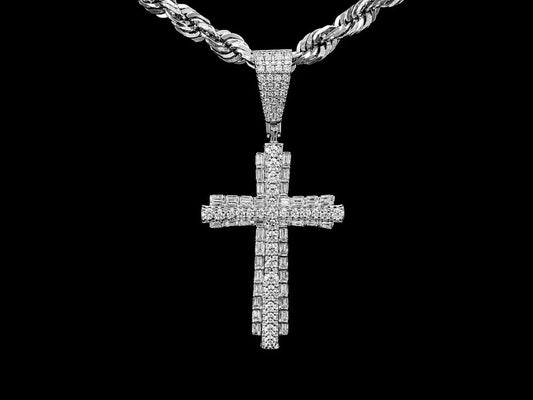 10K WHITE GOLD DIAMOND CROSS PENDANT Angelica Jewellers