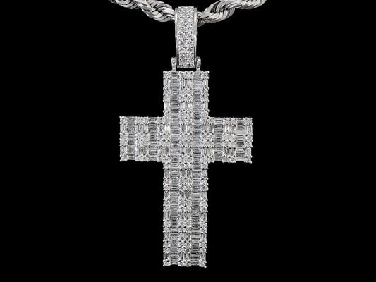 14K WHITE GOLD DIAMOND CROSS PENDANT Angelica Jewellers
