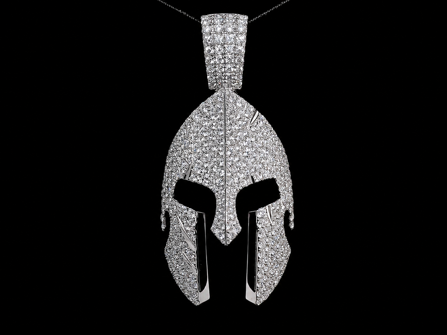 14K WHITE GOLD 5ct DIAMOND SPARTAN PENDANT Angelica Jewellers