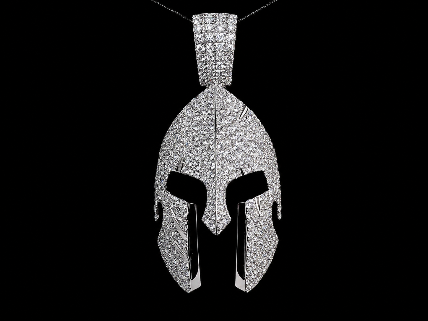 14K WHITE GOLD 5ct DIAMOND SPARTAN PENDANT Angelica Jewellers