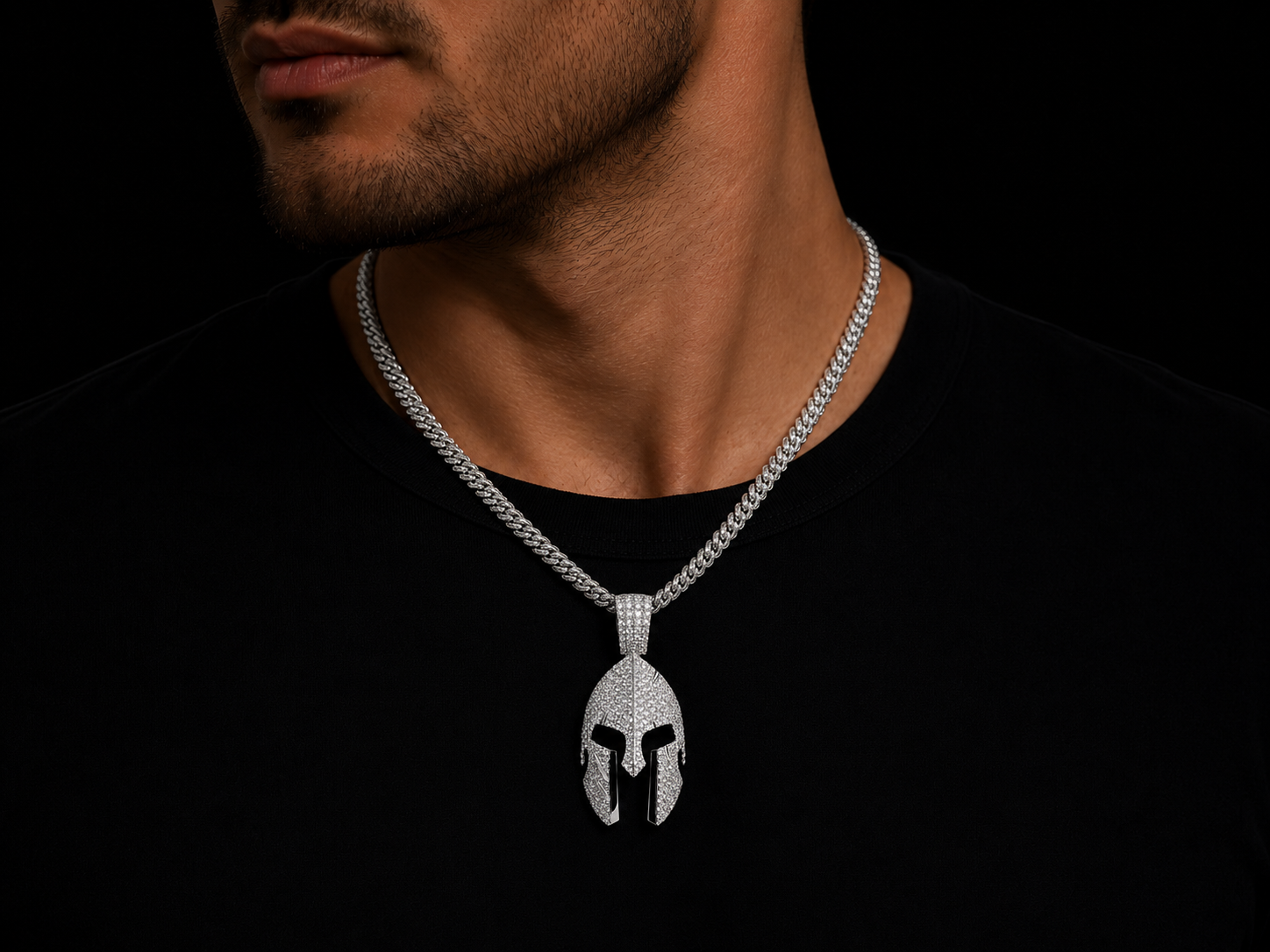 14K WHITE GOLD 5ct DIAMOND SPARTAN PENDANT Angelica Jewellers
