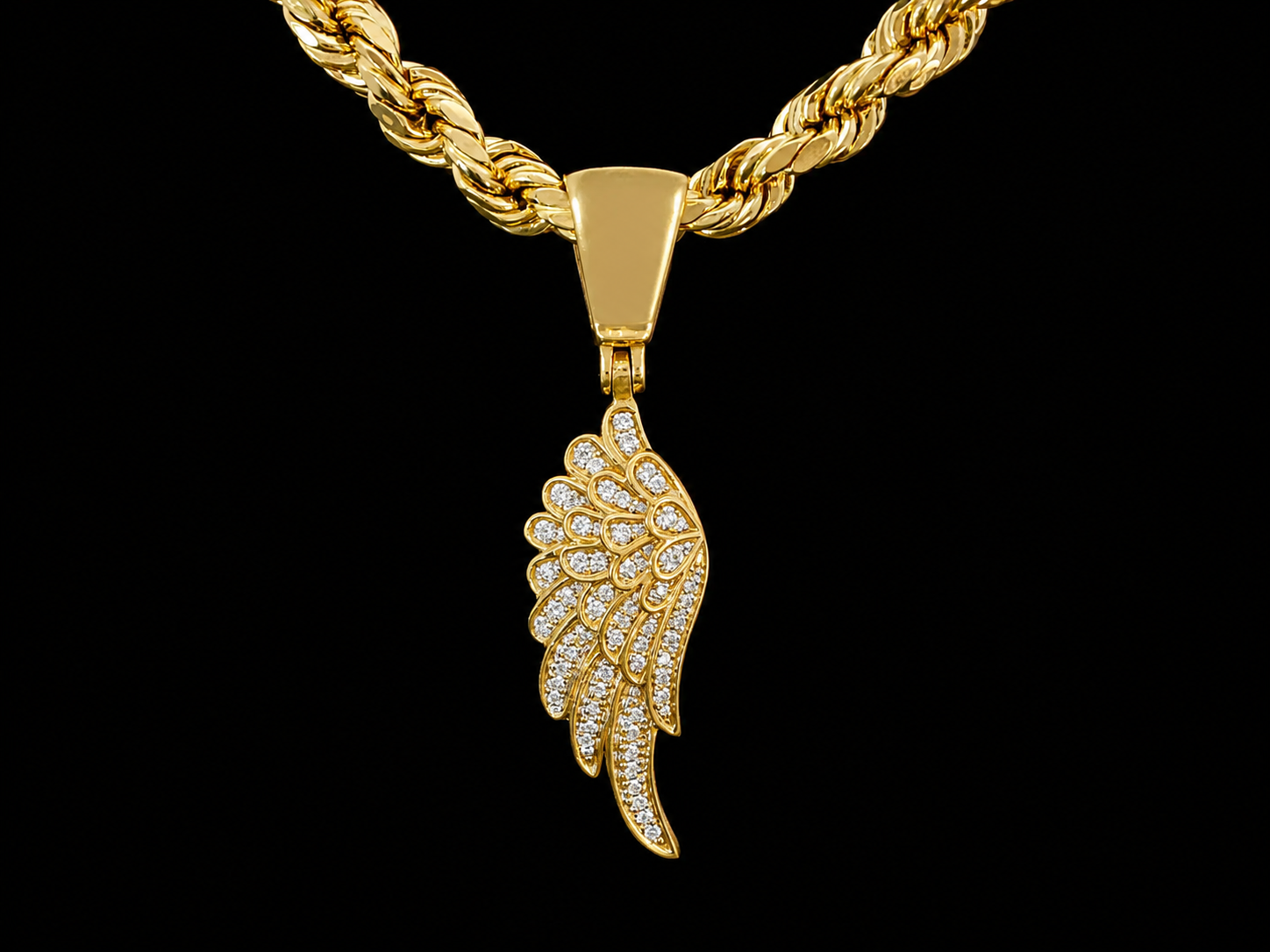 10K YELLOW GOLD DIAMOND WING PENDANT Angelica Jewellers