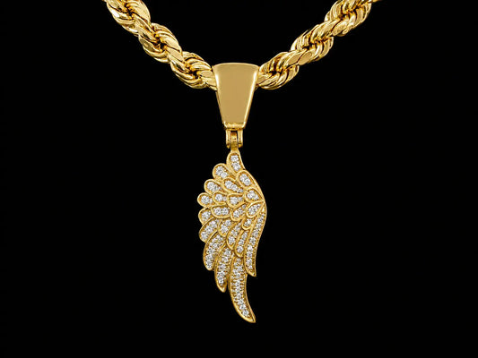10K YELLOW GOLD DIAMOND WING PENDANT Angelica Jewellers