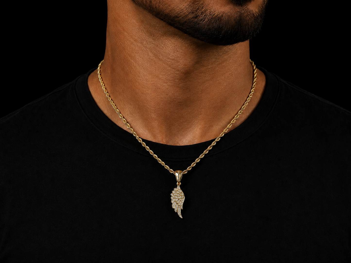 10K YELLOW GOLD DIAMOND WING PENDANT Angelica Jewellers