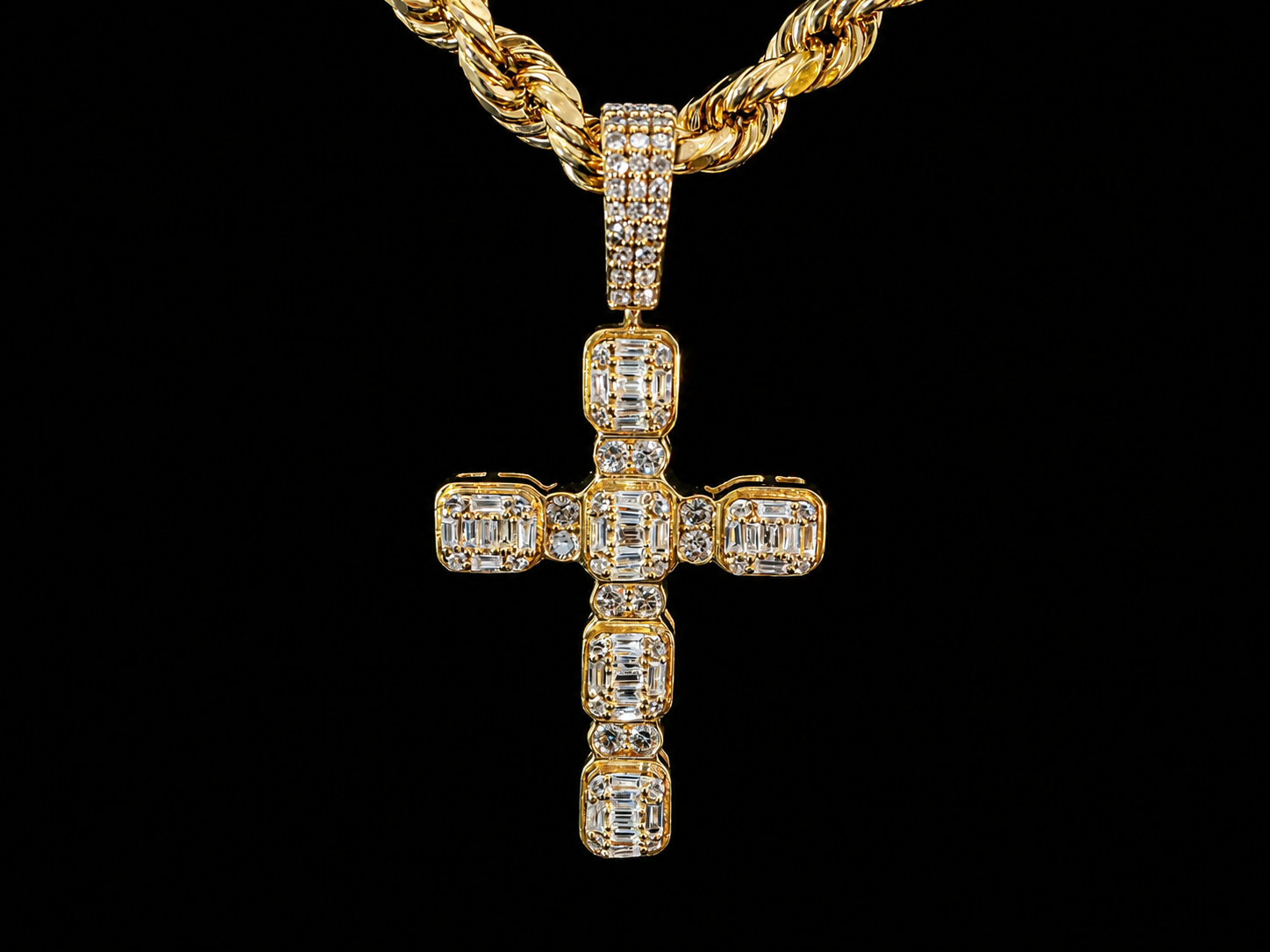 10K YELLOW GOLD DIAMOND CROSS PENDANT Angelica Jewellers