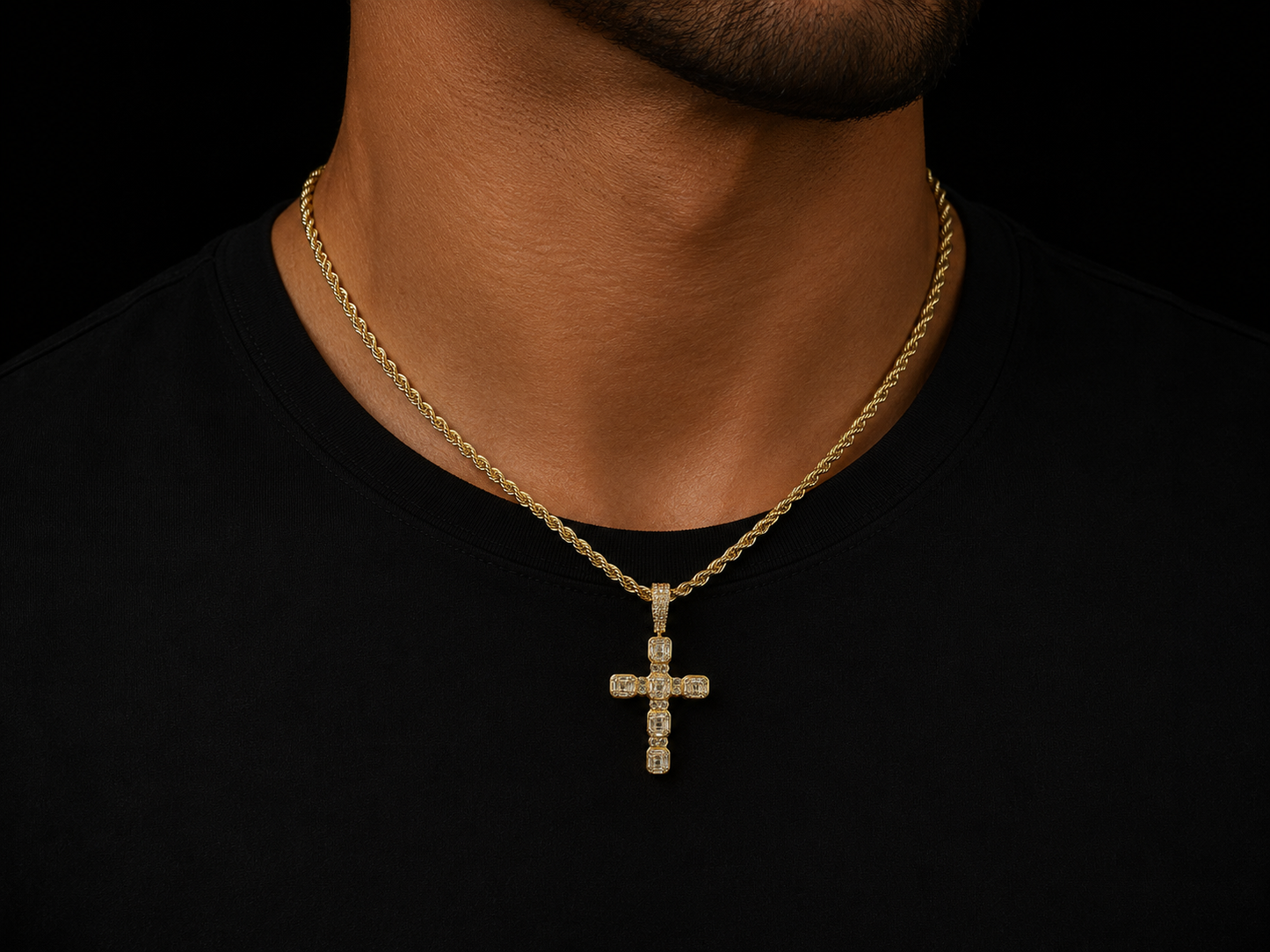 10K YELLOW GOLD DIAMOND CROSS PENDANT Angelica Jewellers