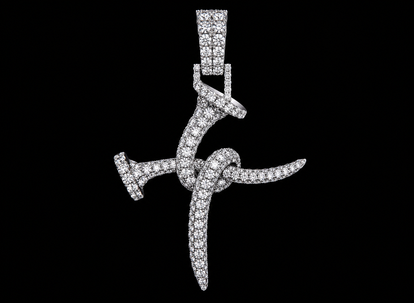 10K White Gold Signature Diamond Cross Pendant – 3.20 CT VVS F+ Angelica Jewellers