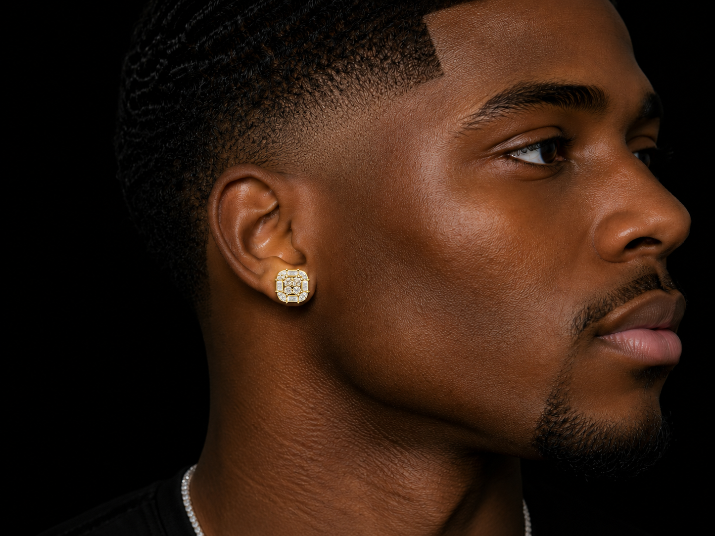 14K Yellow Gold Round, Baguette &amp; Marquise Diamond Earrings – 1.40 CT VVS F+ (Copy) Angelica Jewellers