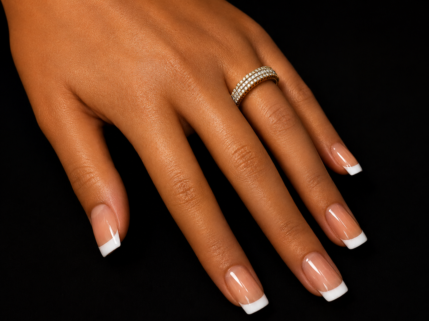 18K Tri-Color Gold Diamond Band