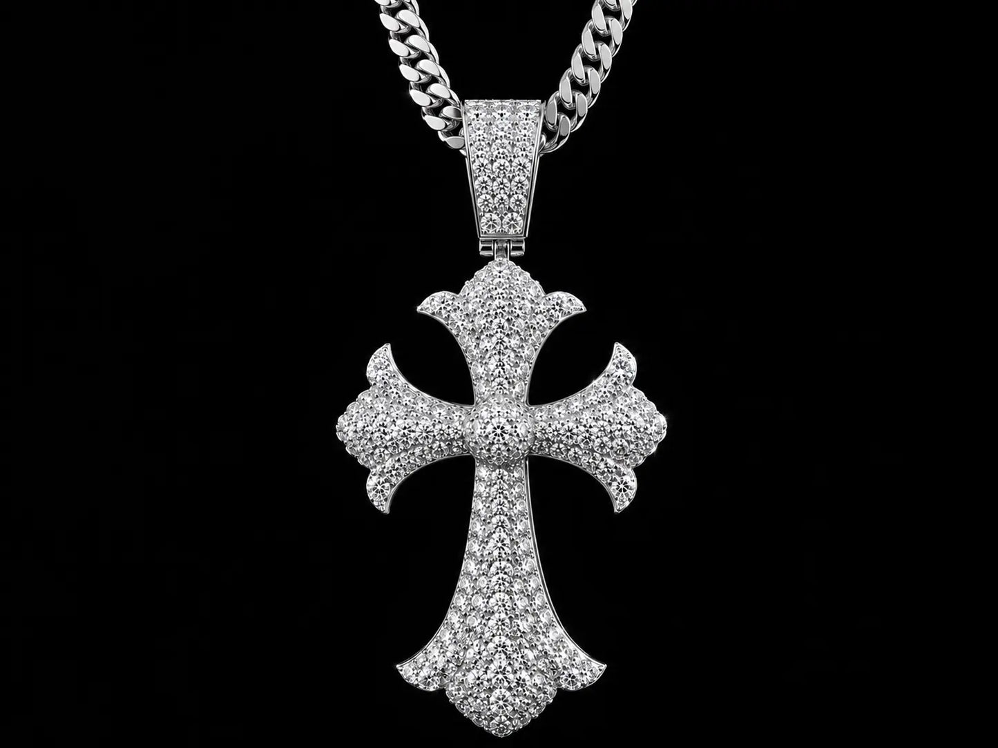 10K WHITE GOLD DIAMOND CROSS PENDANT Angelica Jewellers