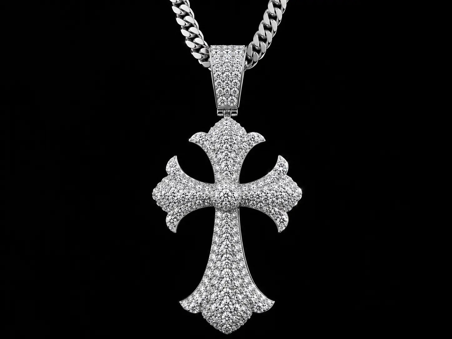 10K WHITE GOLD DIAMOND CROSS PENDANT Angelica Jewellers