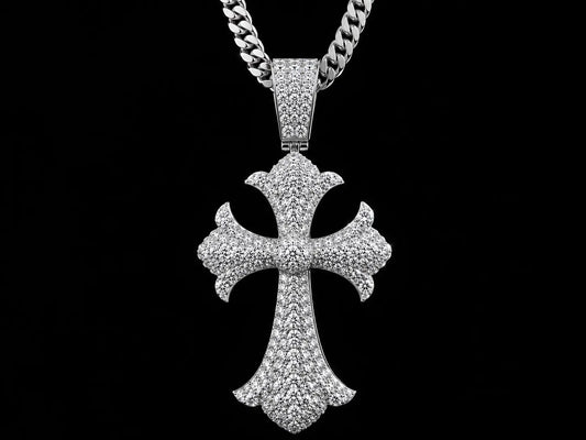 10K WHITE GOLD DIAMOND CROSS PENDANT Angelica Jewellers