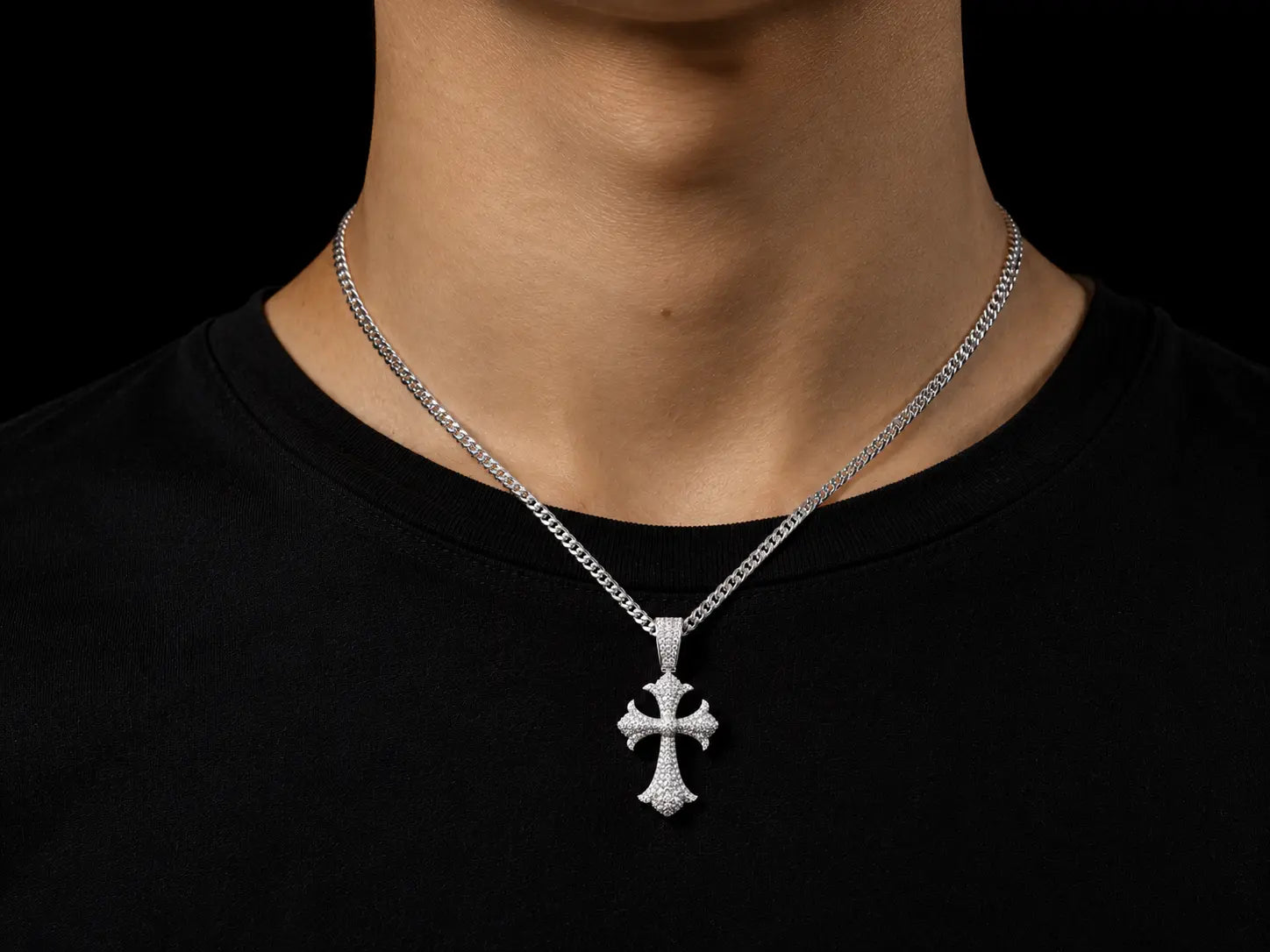10K WHITE GOLD DIAMOND CROSS PENDANT Angelica Jewellers