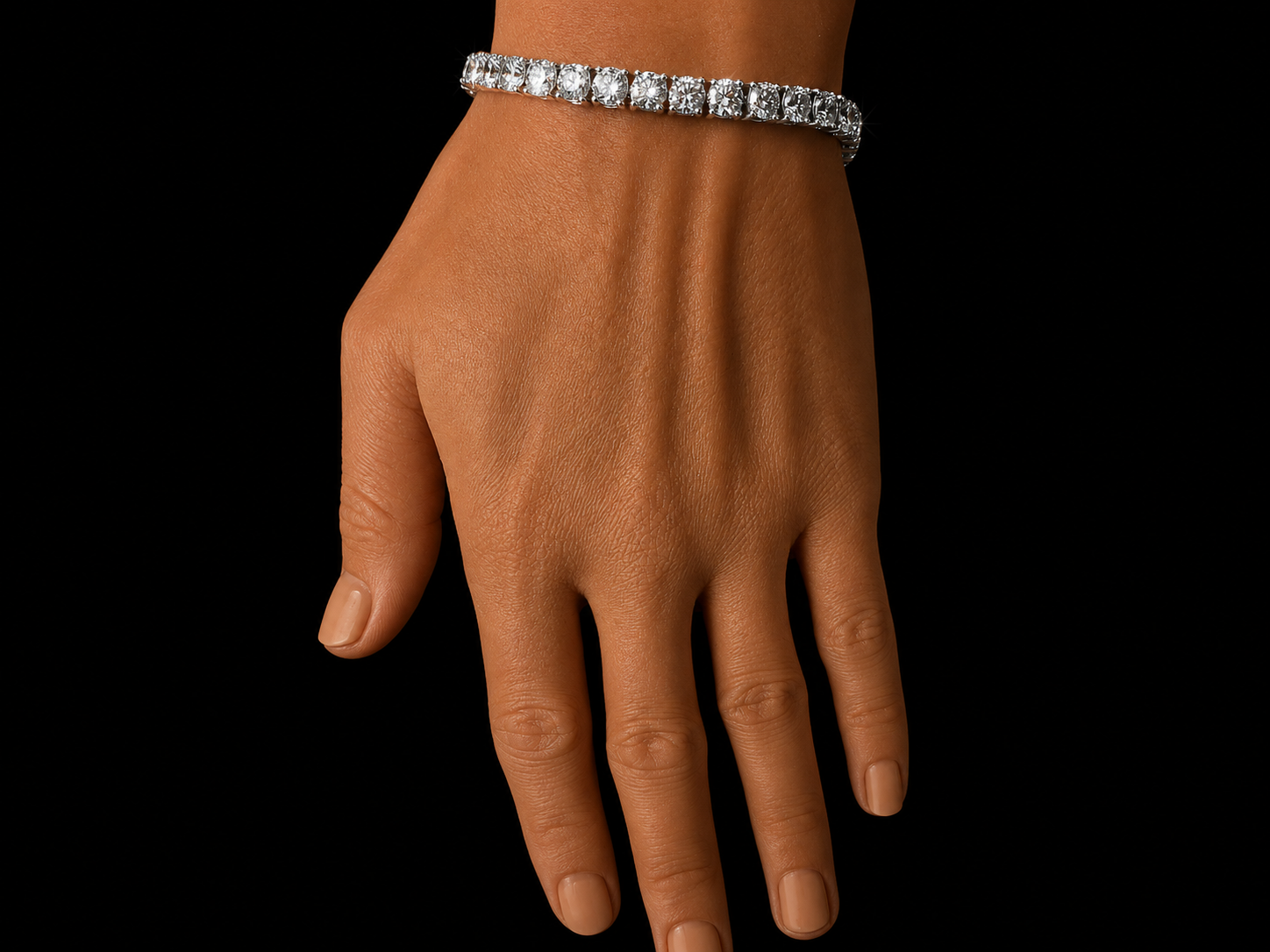 14K White Gold Classic  Diamond Tennis Bracelet-5.75mm – 18.48 CTW Angelica Jewellers X Waves