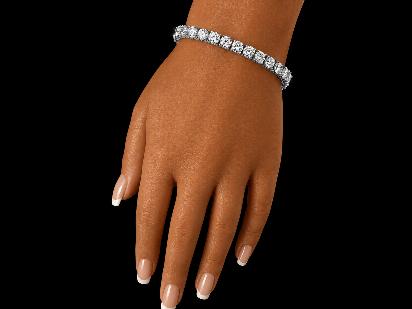14K White Gold Classic  Diamond Tennis Bracelet –5.75mm- 18.48 CTW Angelica Jewellers X Waves