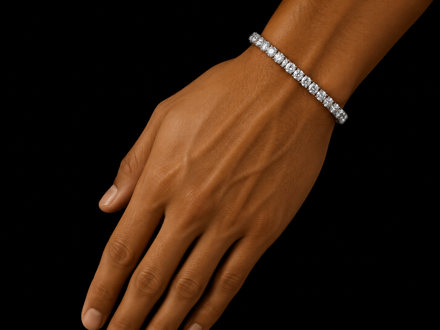 14K White Gold Classic Lab-Grown Diamond Tennis Bracelet –4.4mm- 14.33 CTW Angelica Jewellers