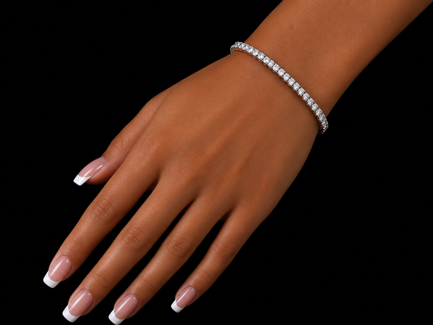 14K White Gold Classic Lab-Grown Diamond Tennis Bracelet – 3mm-5.45 CTW Angelica Jewellers X Waves